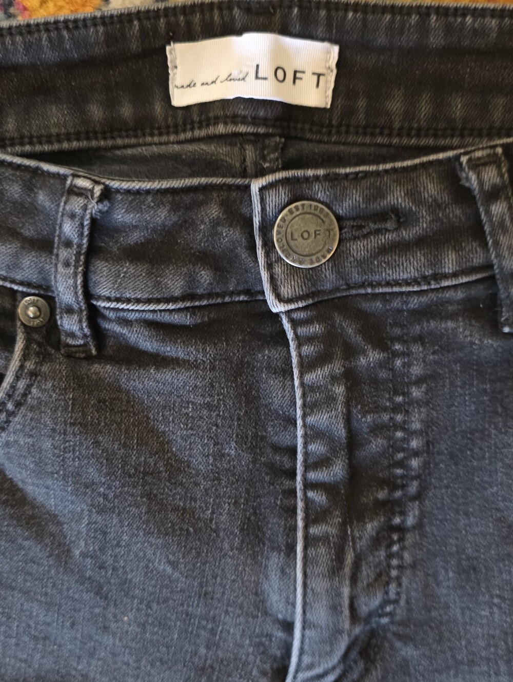 LOFT Women's Dark Wash Skinny Jeans - Picture 3 of 5